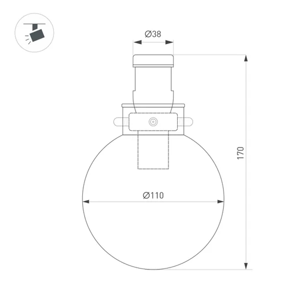 Светильник ART-APRIORI-ZORB-С-R110-5W Warm3000 (TN, 85 deg, 48V) (Arlight, IP20 Металл, 3 года) 049231