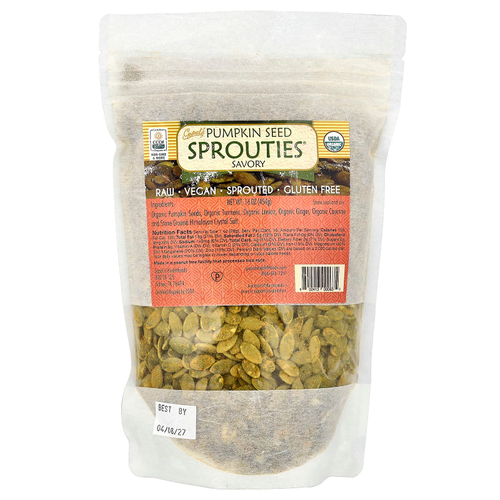 Gopal's, Sprouties®, семена тыквы, с пикантным вкусом, 454 г (16 унций)