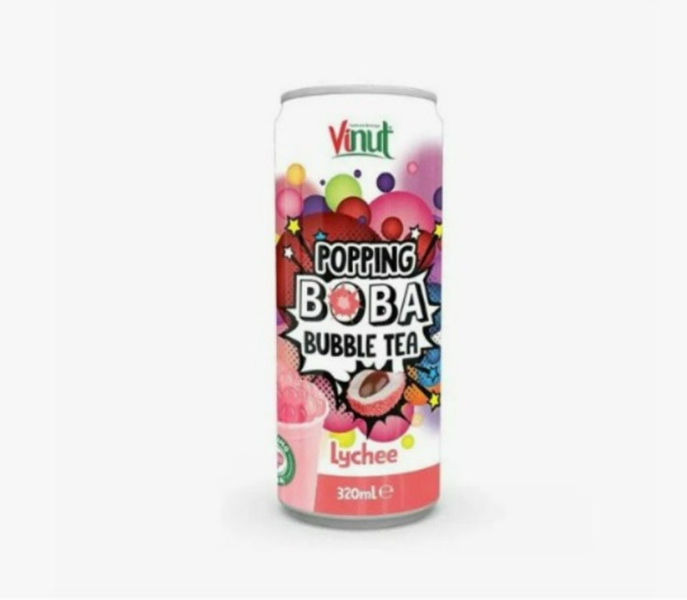 Напиток Vinut Bubble Tea Lychee (Винут Бабл Ти Личи) 320мл (24шт)   Вьетнам