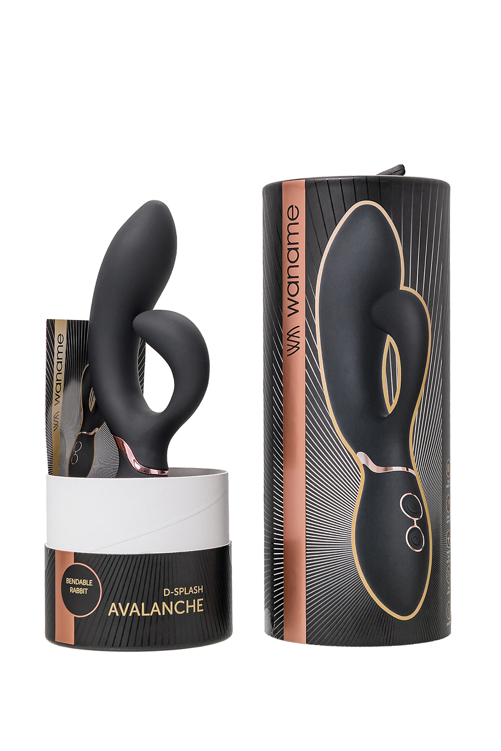 Вибратор-кролик Waname D-Splash Avalanche черный 20,5 см