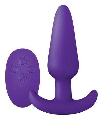 Фиолетовая анальная вибропробка с пультом ДУ Luxe Zenith Wireless Plug - 9,9 см. (Цвет: фиолетовый)