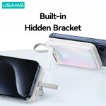 Power Bank внешний аккумулятор повербанк магнитный беспроводной MagSafe USAMS 10000 мАч 20W(xm serie
