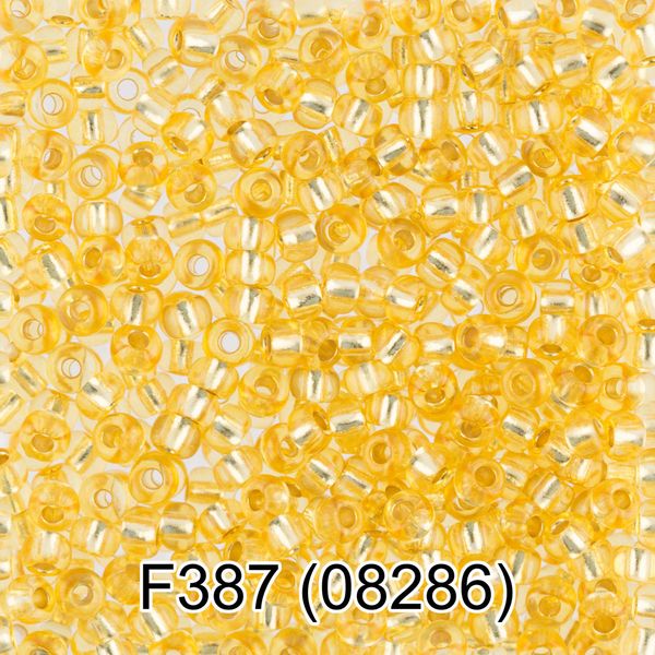 Бисер Gamma 10/0 (2.3 мм), 50 г, F387 желтый, 08286, круглый 6