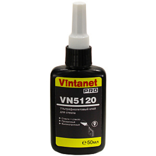 УФ-клей для склеивания стекла VINTANET VN5120 50 мл, РОЗ упаковка, шт