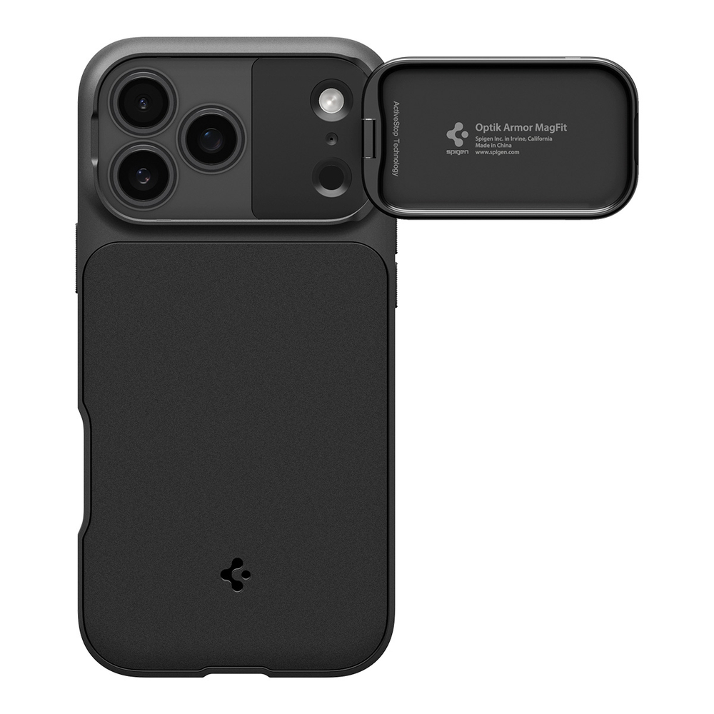 Чехол Spigen Optik Armor Mag с защитой камеры для iPhone 17 Pro Max Black