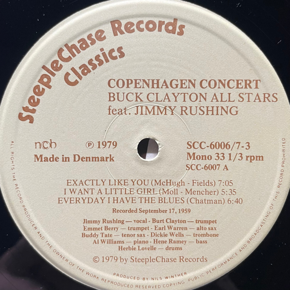Buck Clayton All Stars Featuring Jimmy Rushing ‎– Copenhagen Concert 2LP (Дания 1979г.)