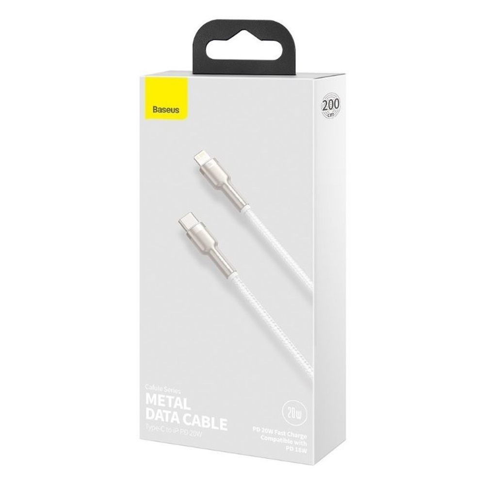Кабель-зарядка Type-C на Lighting Baseus Cafule 20W 2м (CATLJK-B02) белый