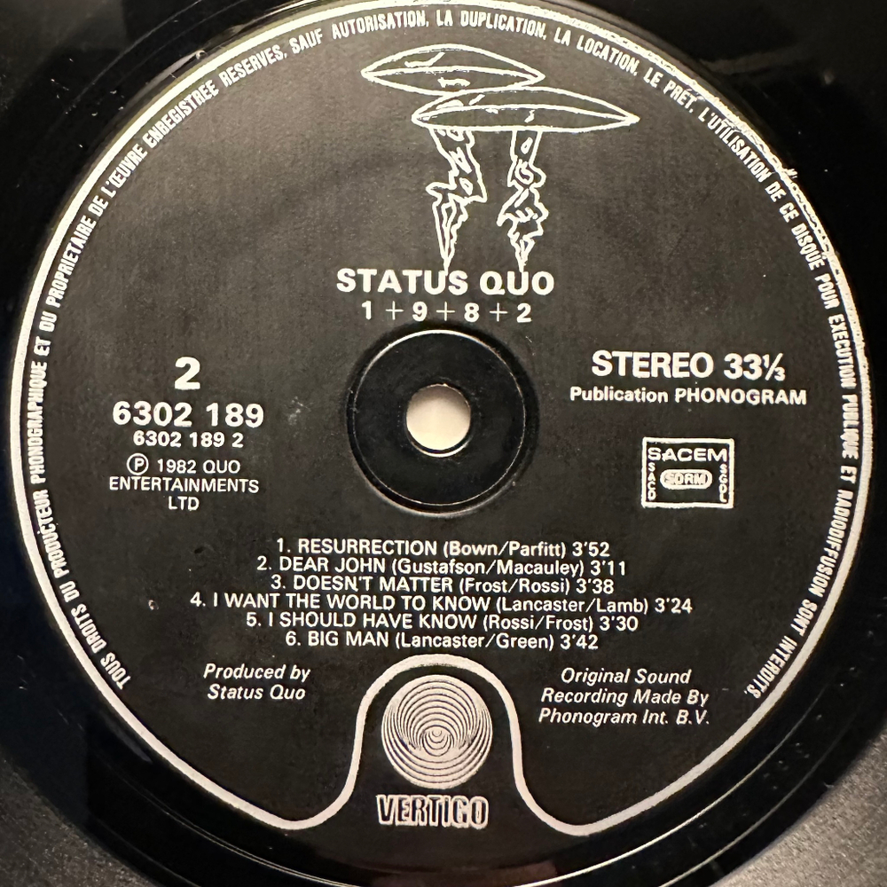 Status Quo - 1982 (Франция 1982г.)