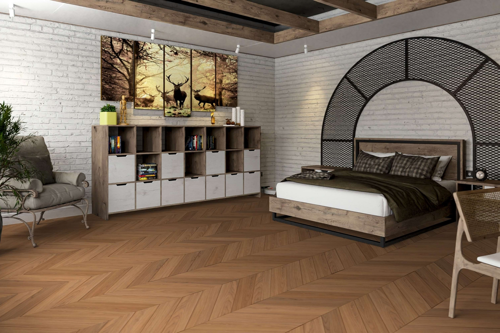 Кварц-винил SPC Damy Floor Chevron SPC 0,75мм 5,2 мм БЛУА 1.676 м2