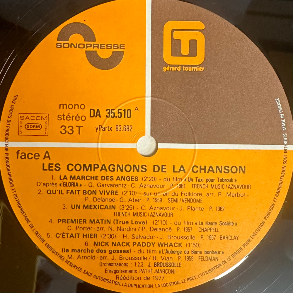 Les Compagnons De La Chanson ‎– La Marche Des Anges 2LP (Франция 1977г.)