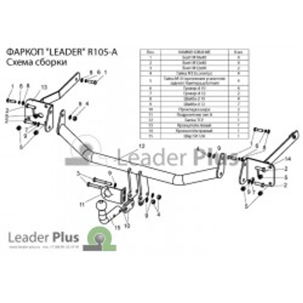 ТСУ для RENAULT SCENIC 2 (JM) 2003-2009 R105-A