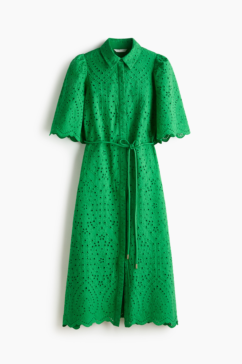 Платье-рубашка с вышивкой — Белый — H&M 1358186