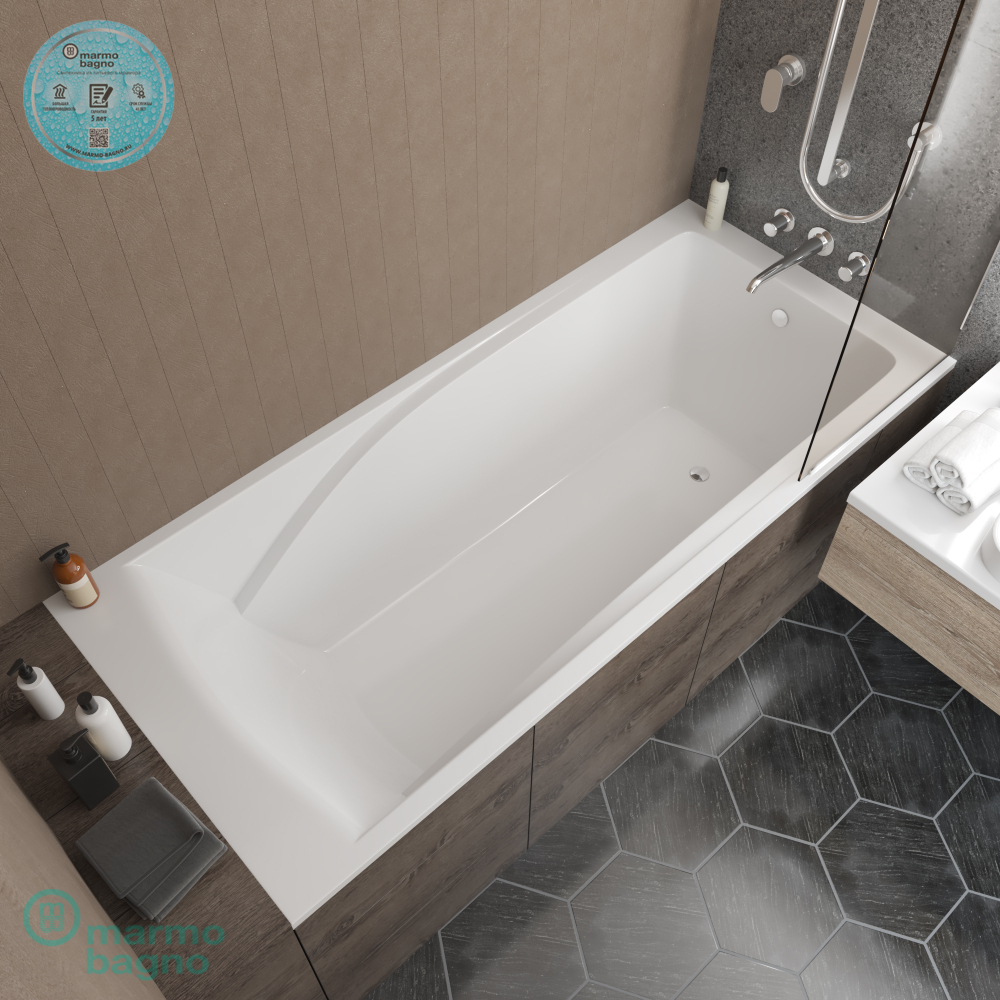 Ванна из литьевого мрамора Marmo Bagno София 170x80