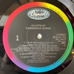 Винтажная виниловая пластинка LP Alcatrazz Dangerous Games (Japan 1986) (Obi) Undercover