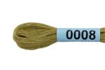 Мулине Gamma 100% хлопок, цв.0008 оливковый, 24 мотка по 8 метров