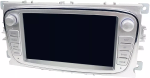 Магнитола для Ford (овал, серебро) - Canbox H-Line Android 10, Быстрая, Carplay, 4G SIM-слот