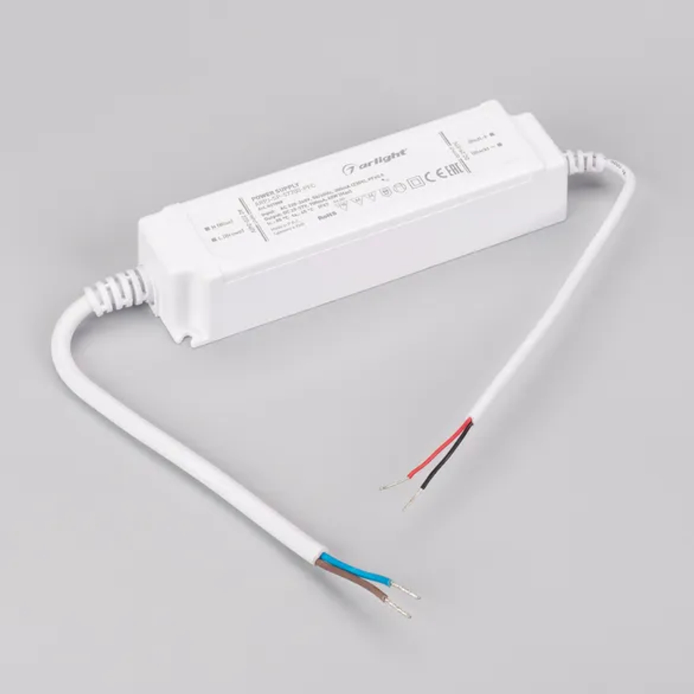 Блок питания ARPJ-SP-57700-PFC (40W, 29-57V, 0.7A) (Arlight, IP67 Пластик, 5 лет) 037888