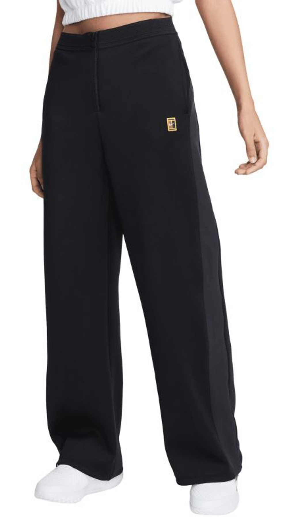 Женские теннисные брюки Nike Court Dri-Fit Basic Heritage Pants - black