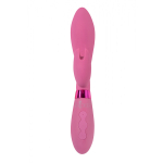 Малиновый вибратор-кролик 21,5см Indeep PRO Malena Magenta