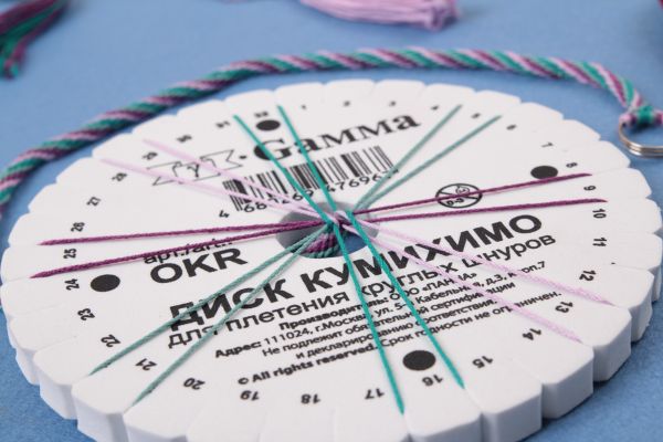 Диск Кумихимо для плетения плоских шнуров 15см, 40 нитей, Gamma KVQ