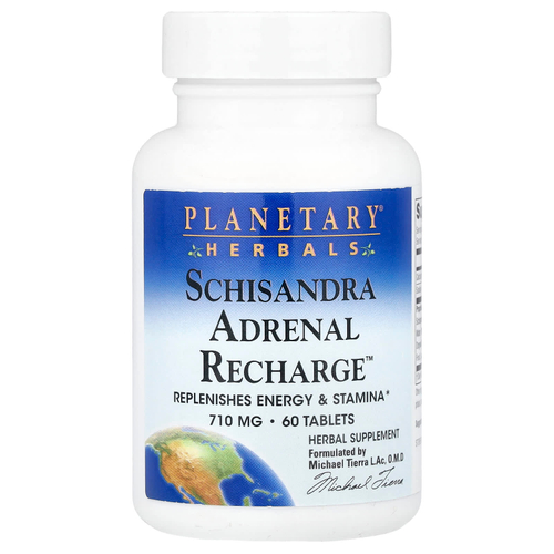 Planetary Herbals, Adrenal Recharge™, поддержка надпочечников с лимонником, 60 таблеток