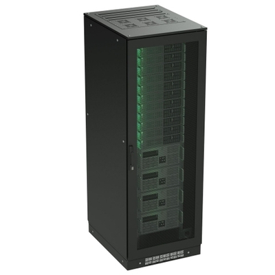 Напольный 19" IT-корпус ДКС серии CQE 47U 600х2200х1200, двери перфорированная+перфорированная, панели для крыши, кабельный ввод,RAL9005