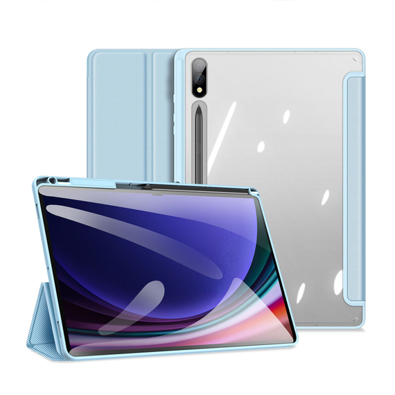 Чехол книжка синего цвета от Dux Ducis для Samsung Tab S10 Plus, S9 Plus и S9 FE Plus, серия Toby Series Case, с функцией пробуждения и сна