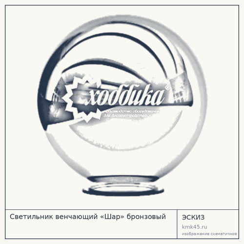 Светильник венчающий «Шар» бронзовый
