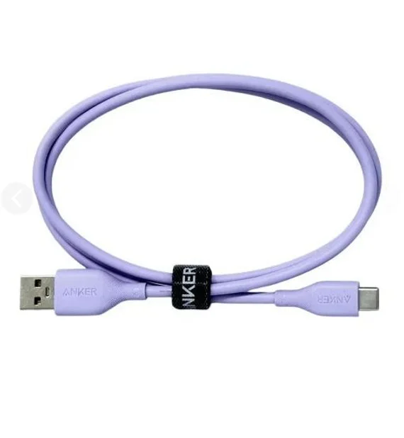Кабель Anker USB-A to USB-C, 6A, 1m фиолетовый (Violet) A8001