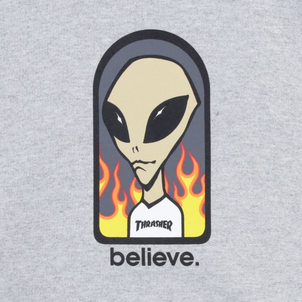 Худи Thrasher X AWS - Believe Hoodie (grey) артикул: - купить в магазине Дайс