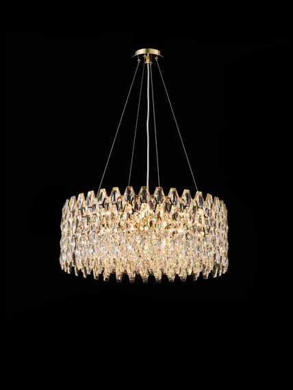 Люстра подвесная NewRgy E89-ф600*H240 H GOLD, 12×40 Вт, золотая