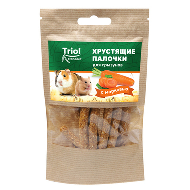 Лакомство Тriol Standard Палочки хрустящие с морковью для грызунов 30 г