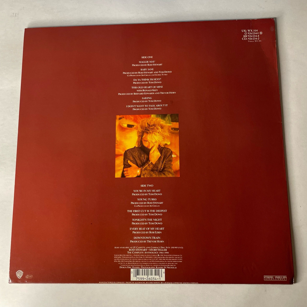 Винтажная виниловая пластинка LP Rod Stewart The Best Of Rod Stewart (Германия 1989)