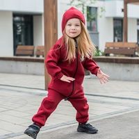 Комбинезон с капюшоном и карманами "Гранат" утепленный