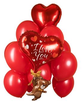 Шарики и букеты на 14 февраля