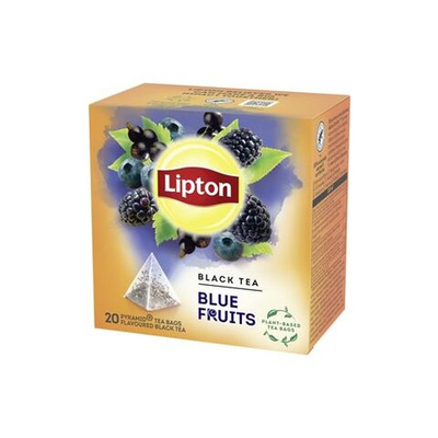 Чай черный Lipton Blue Fruits с фруктовыми добавками 20 пакетиков 36 г (из Финляндии)