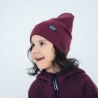 Шапка трикотажная двухслойная с отворотом "Марсала"