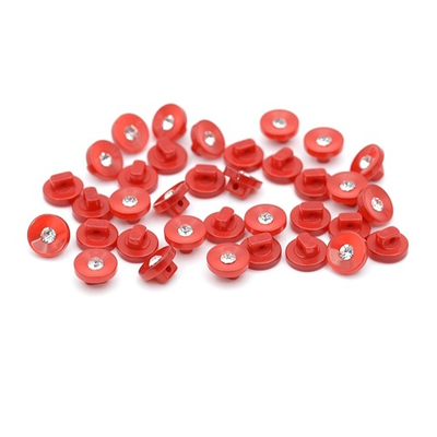 Пуговицы на ножке 16L=10 мм, пластик (red (красный)), 36 шт, PS24
