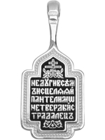 Образок из серебра/Чернение/Пантелеймон