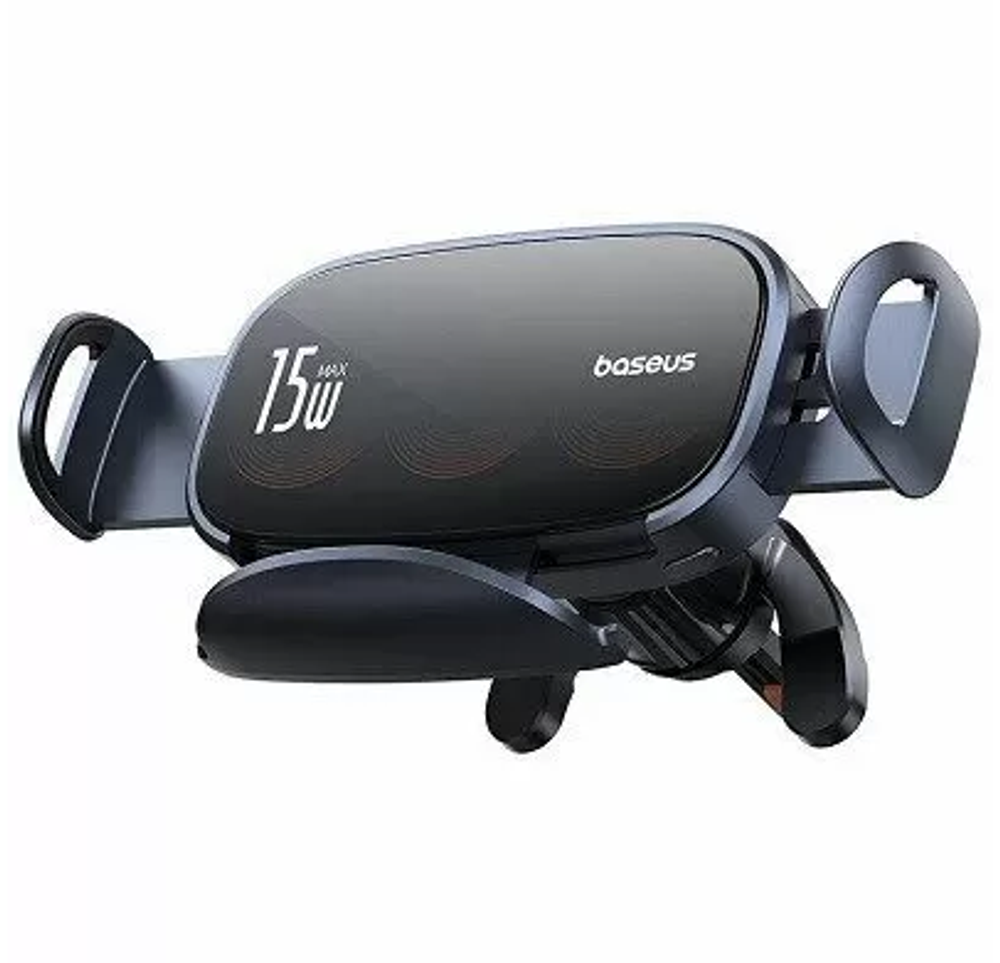 Держатель c беспроводной зарядкой Baseus LightChaser Triple-Coil Wireless C40355901111-00 черный