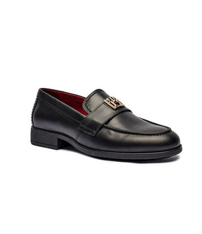 Кожаные лоферы Tommy Hilfiger - черный(FW0FW07961)