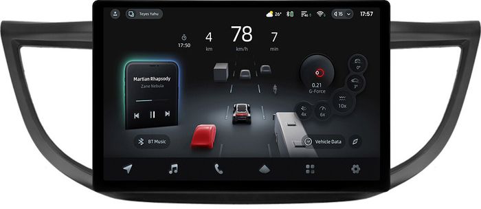 Магнитола для Honda CR-V 4 2012-2016 (большая рамка 9) - Teyes CC4-PRO монитор 13" 2K QLED на Android 13, Быстрейшая, Snapdragon 778G, ИИ, CarPlay, DSP, 4G SIM-слот