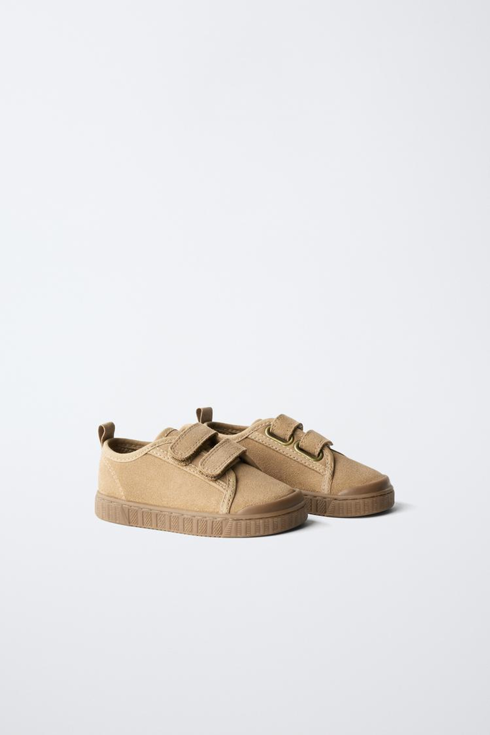 ZARA КОЖАНЫЕ КРОССОВКИ BAREFOOT, ПЕСОЧНО-КОРИЧНЕВЫЙ
