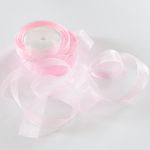 Лента декоративная (2,5 см*22,85 м) Органза, Розовый, 1 шт.