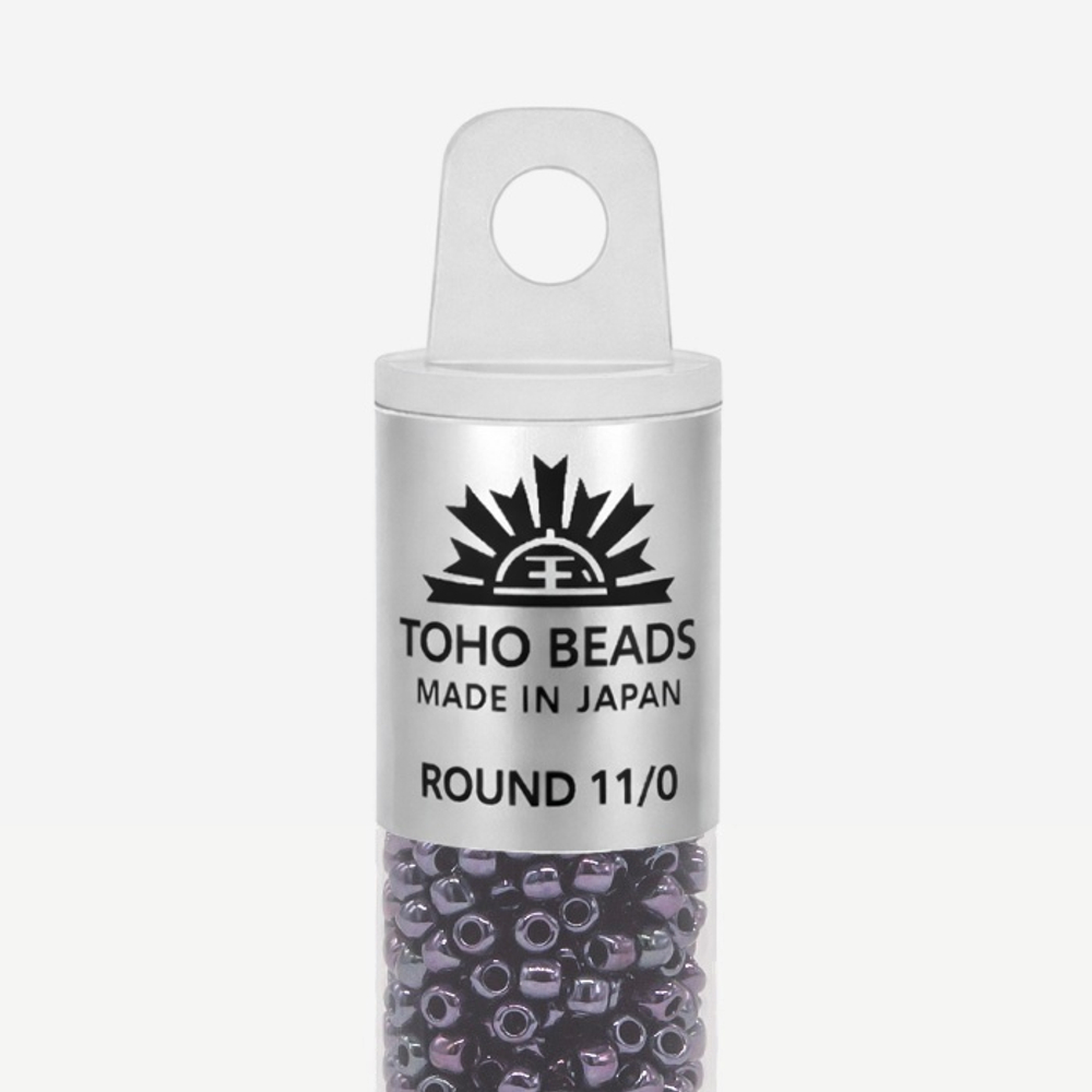 Японский бисер TOHO Round 11/0 (№90), металлизированный, непрозрачный глянцевый