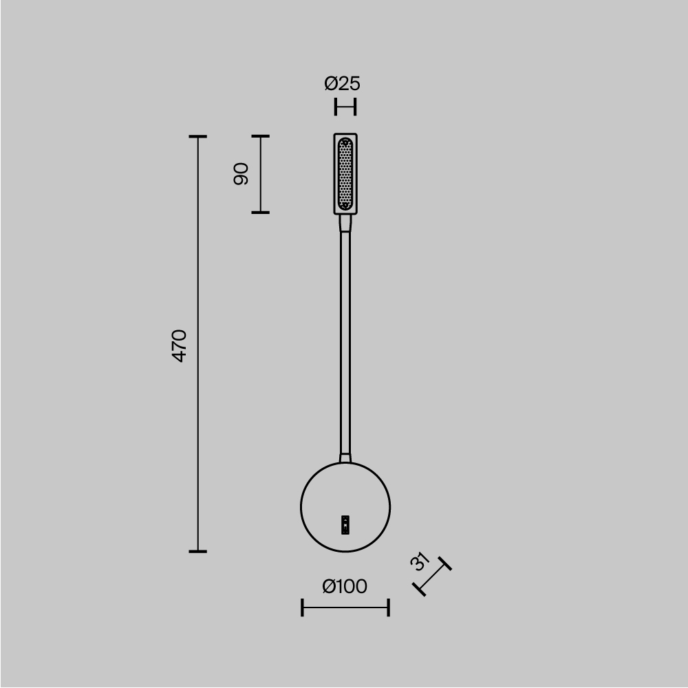 Настенный светильник (бра) Technical C035WL-L3B3K