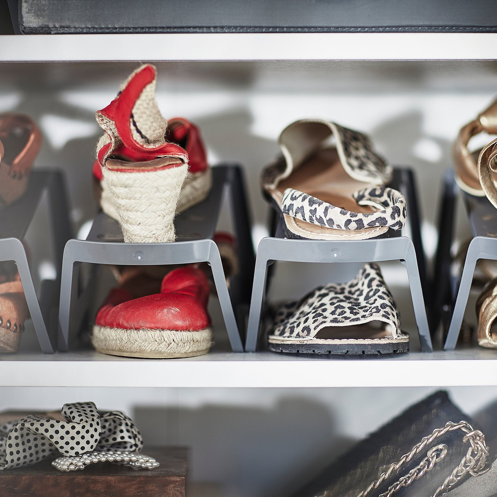 IKEA MURVEL  (ИКЕА МУРВЕЛ)  -  Контейнер для обуви - серый 14x14x24 см