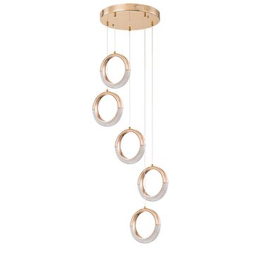 Подвесная светодиодная люстра 21W 4000К A7777SP-5GO золото Montana Arte Lamp