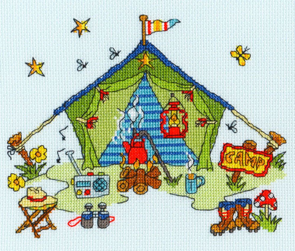 Набор для вышивания нитками Bothy Threads, Tent (Палатка), 20х15 см Набор для вышивания нитками Bothy Threads, Tent (Палатка), 20х15 см