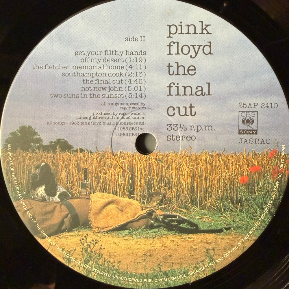 Pink Floyd - The Final Cut (Япония 1983г.) Т